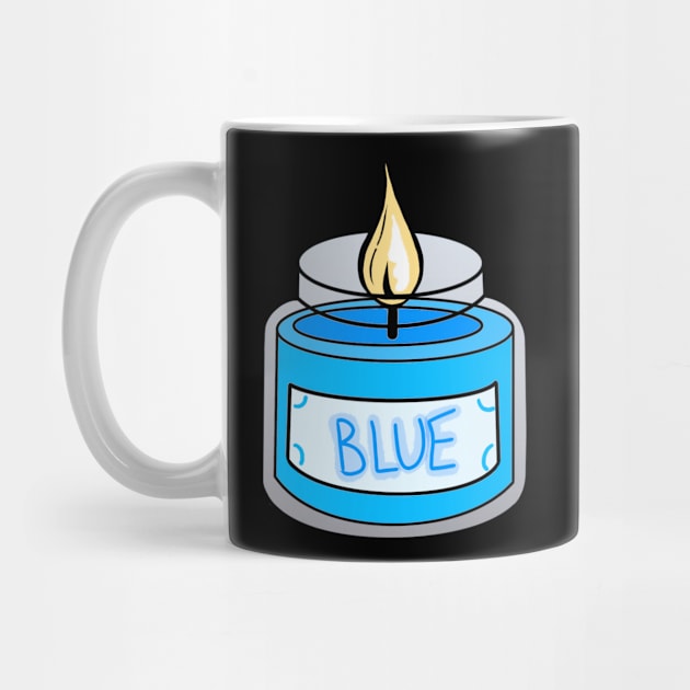 Cool Blue Candle by ROLLIE MC SCROLLIE